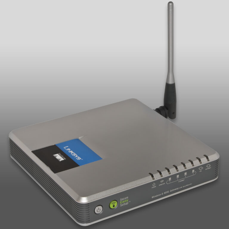 Módem router ADSL con antena Wi-Fi