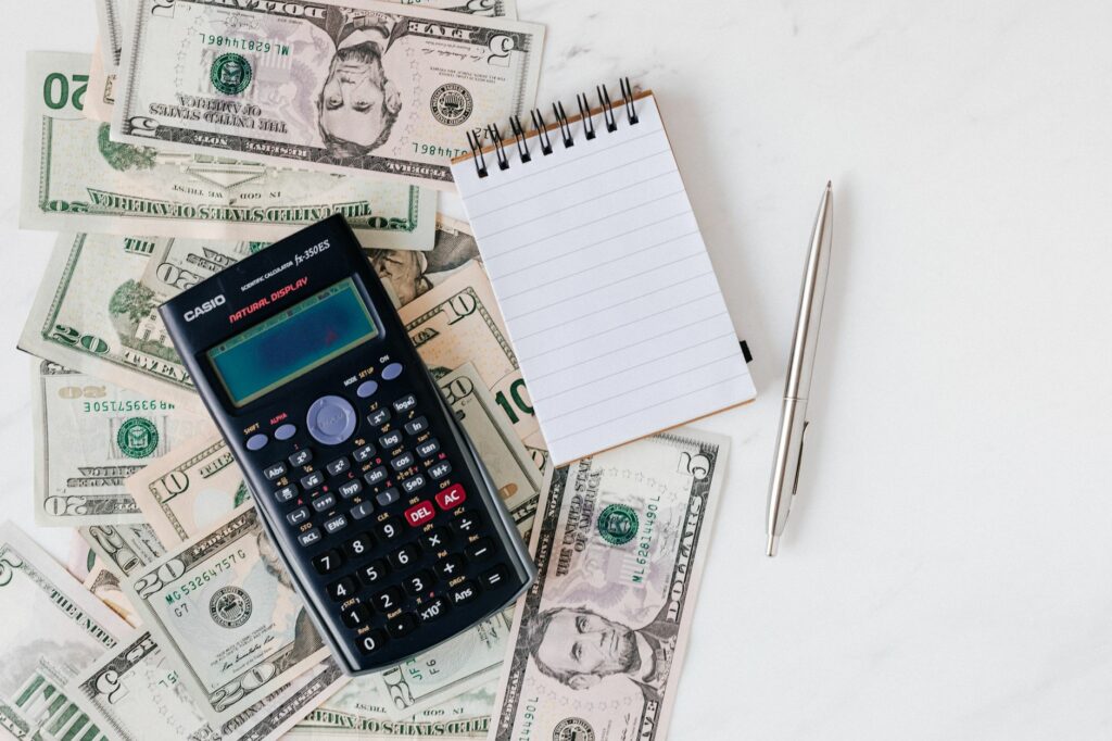 Resumen bancario y calculadora