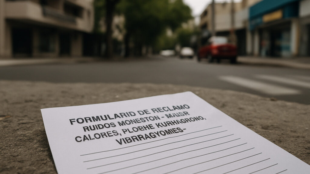 Formulario de Reclamo Ruidos Molestos – Humo, Calores, Olores, Luminosidad, Vibraciones- para Mendoza
