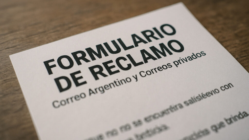 Formulario de Reclamos al Correo Argentino y Correos privados