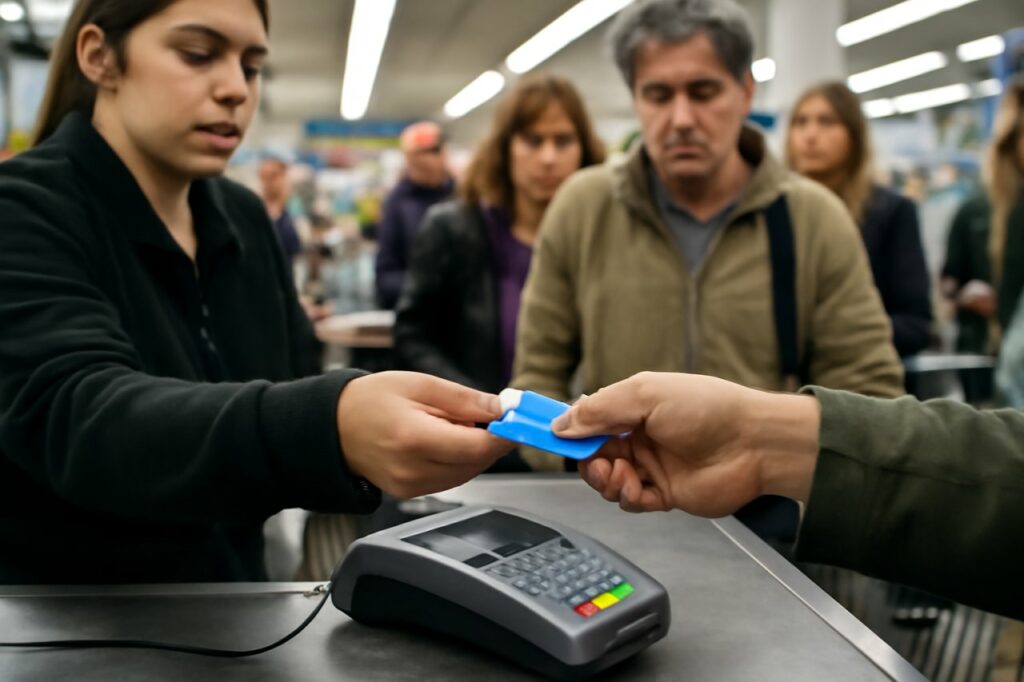 Debito en el super: la tarjeta vuelve a la mano