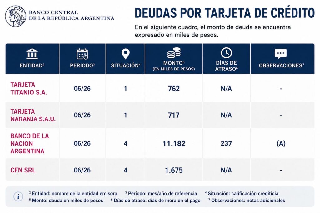Guía: cómo leer tu informe de la Central de Deudores del BCRA (y sacarle jugo)