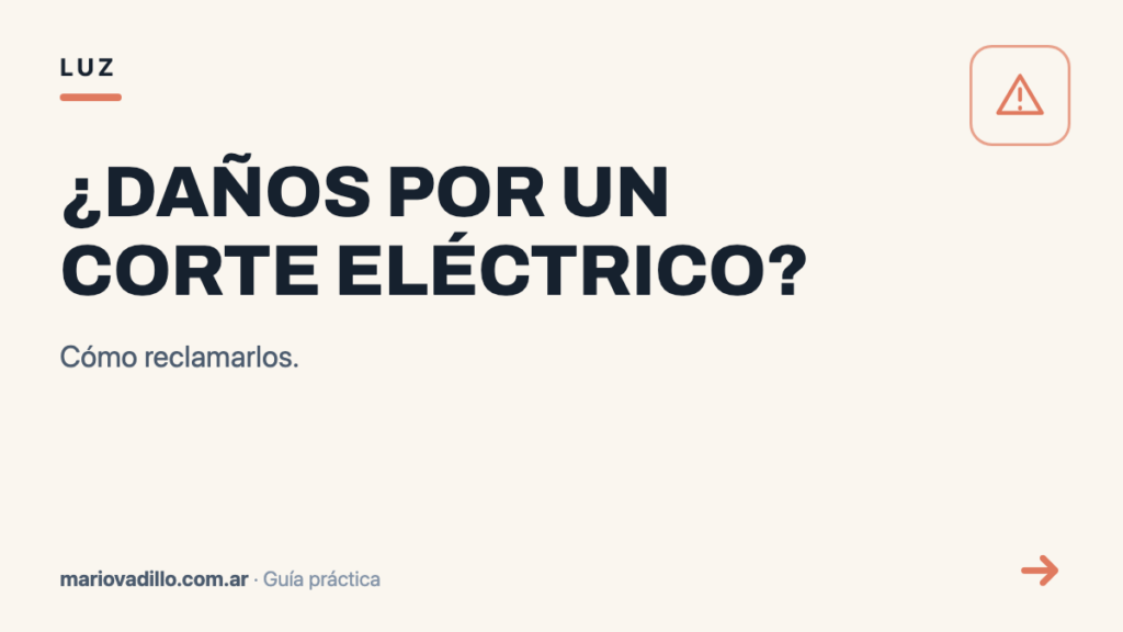 ¿Daños por un corte eléctrico?