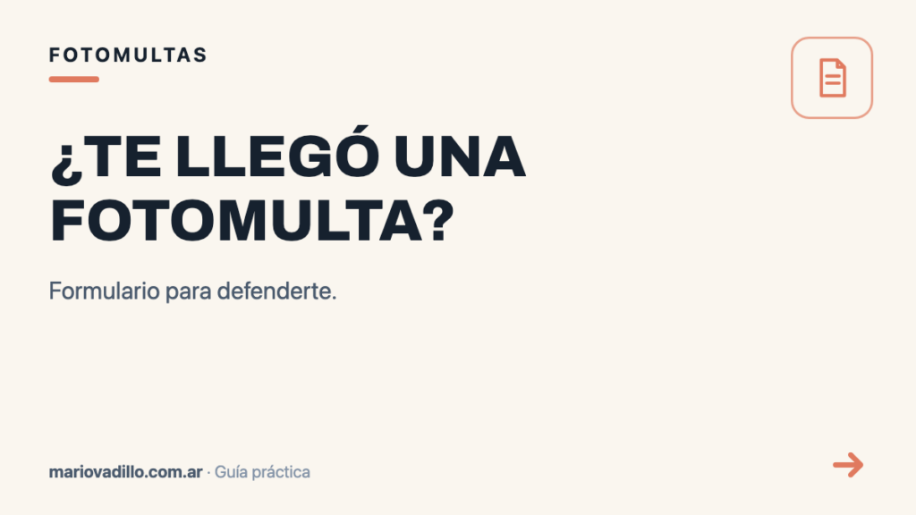 ¿Te llegó una fotomulta?