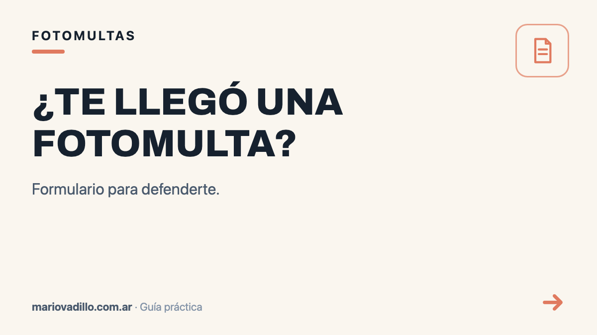 ¿Te llegó una fotomulta?