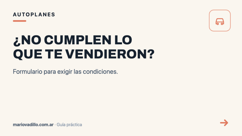¿No cumplen lo que te vendieron?