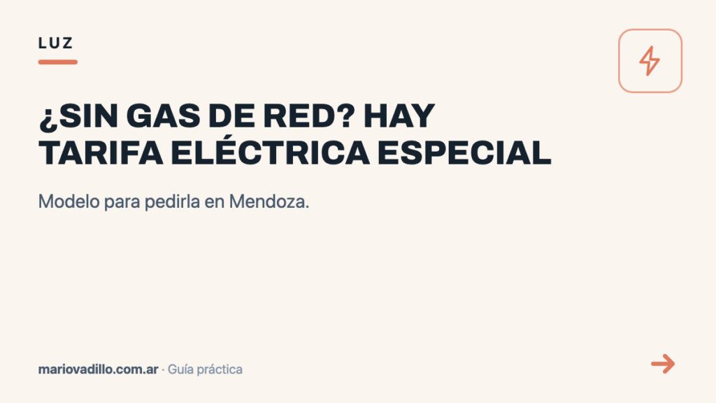 ¿Sin gas de red? Hay tarifa eléctrica especial