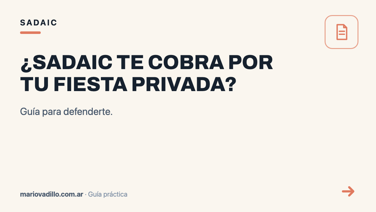 ¿SADAIC te cobra por tu fiesta privada?